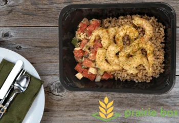 Meals | Lemon-Garlic Shrimp w/ Watermelon Feta Farro Salad